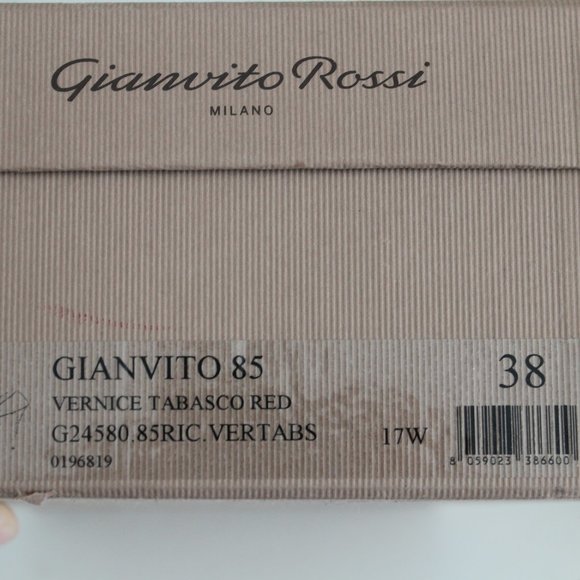 NEW GIANVITO ROSSI RED PATENT LEATHER HILLS PUMPS SHOES 38 - Picture 3 of 12